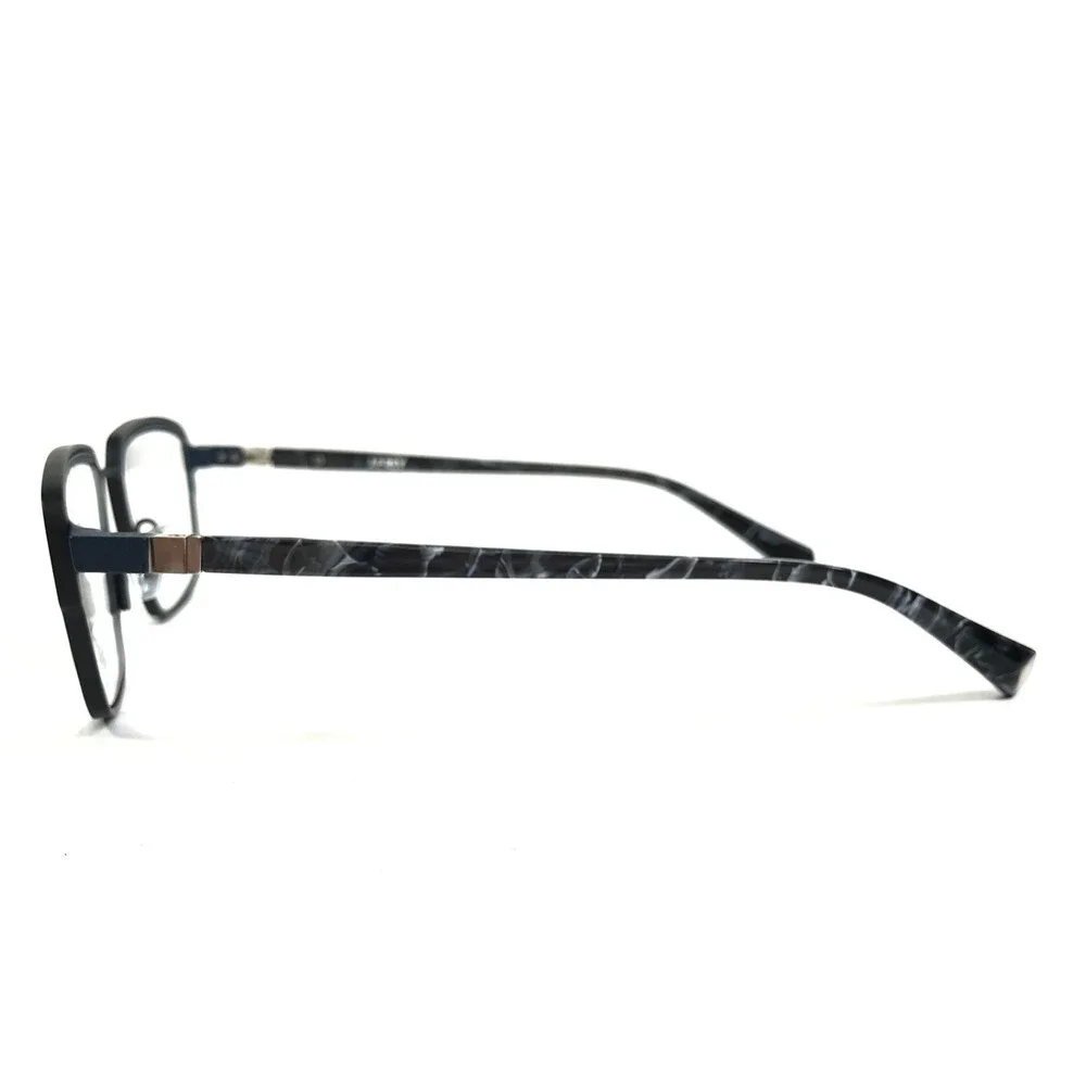 J. F. Rey Eyeglasses Frames JF3031 0022 Matte Black Blue White 52-20-145